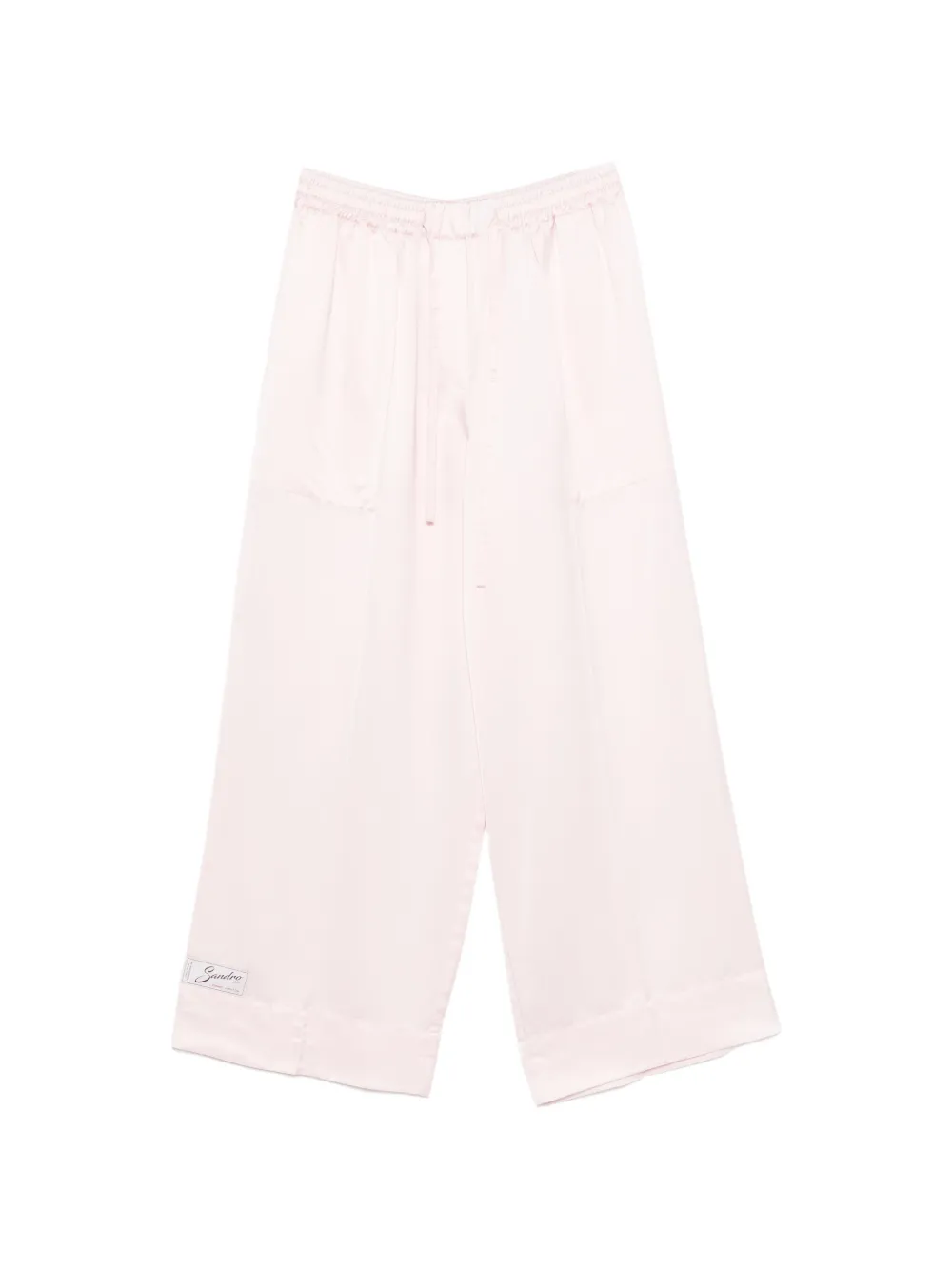 SANDRO Pantaloni a palazzo con coulisse - Rosa
