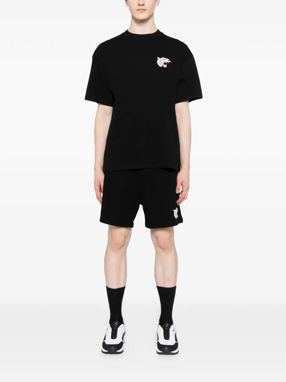 Melt T-shirt met borduurwerk - Zwart