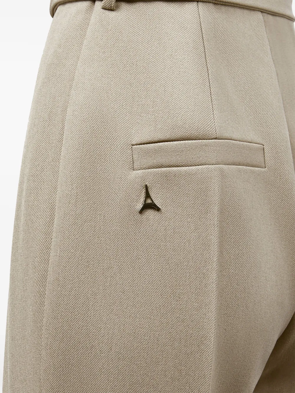 Manière De Voir Sabine geplooide jumpsuit met riem Beige