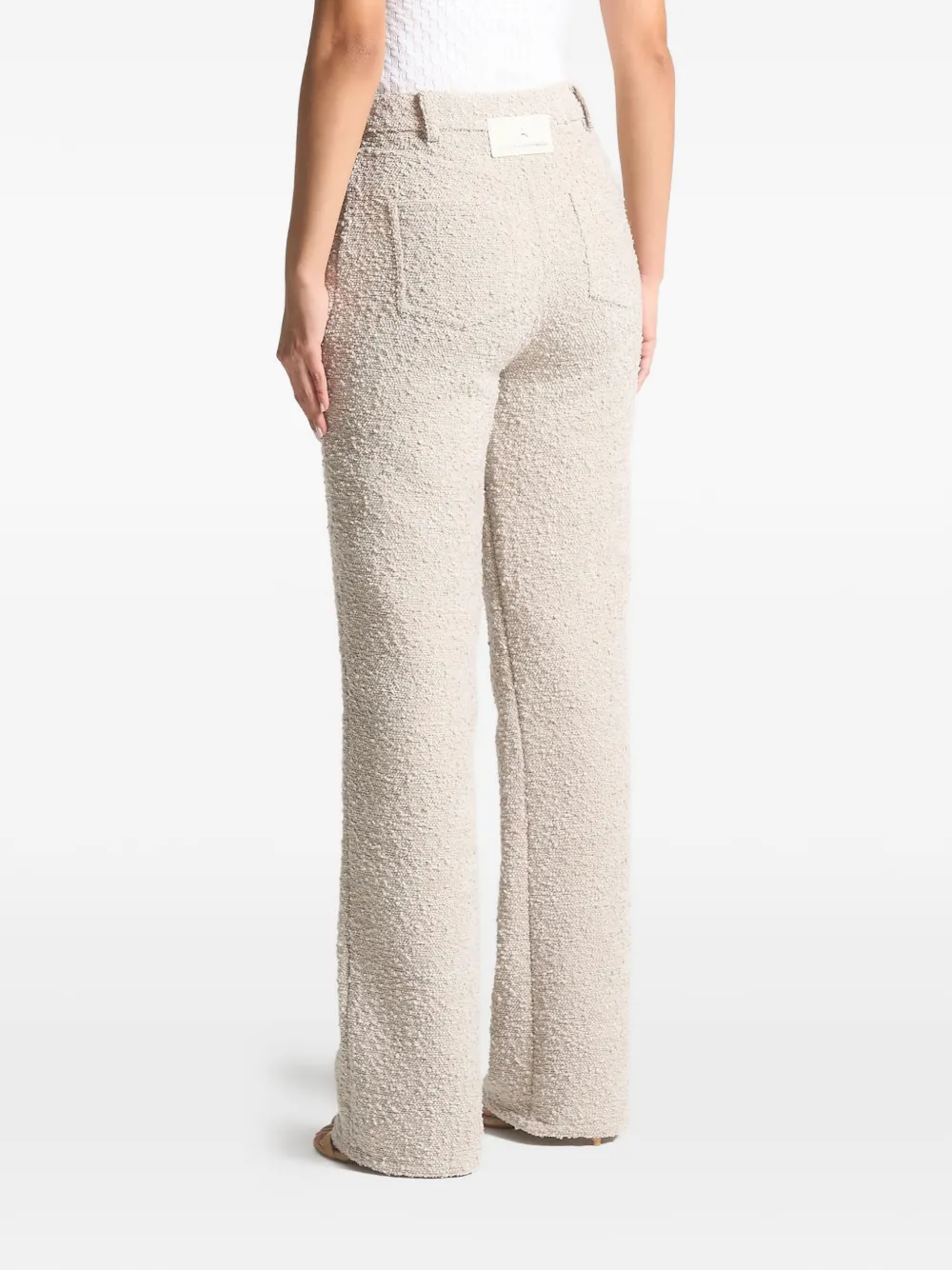 Manière De Voir Sara bouclé straight jeans Beige