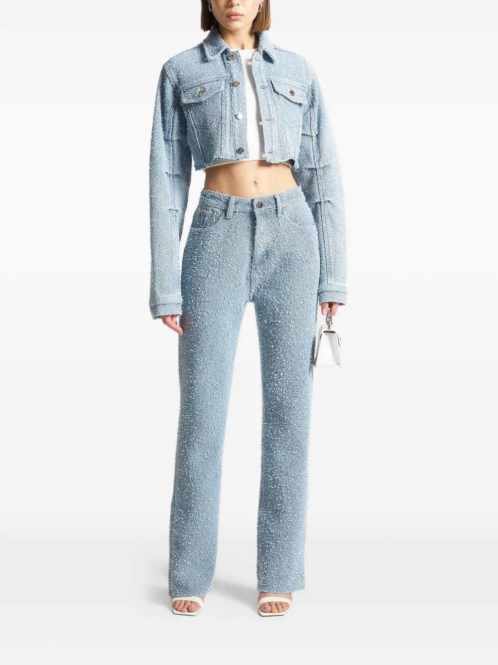 Manière De Voir Sara bouclé jeans - Blauw