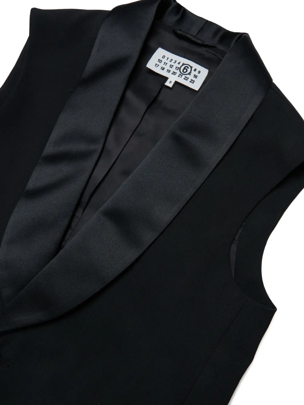 MM6 Maison Margiela Kids Gilet met sjaalrevers Zwart