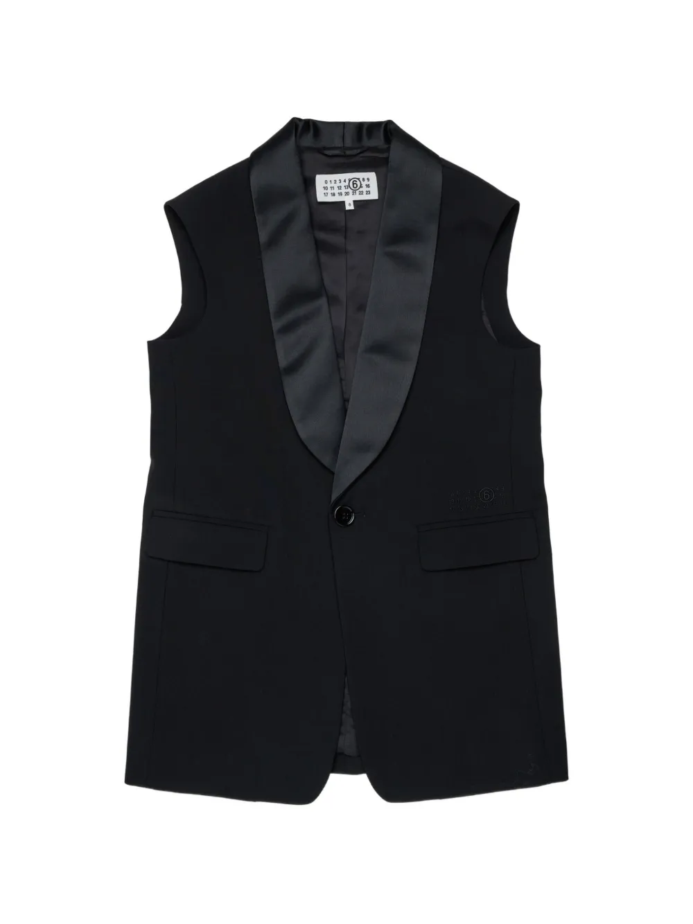 MM6 Maison Margiela Kids shawl-lapel waistcoat - Black