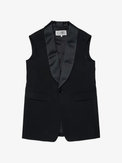 MM6 Maison Margiela Kids chaleco con solapa de esmoquin