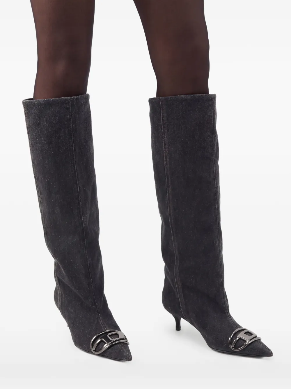 Diesel D-Venus laarzen met logodetail Blauw