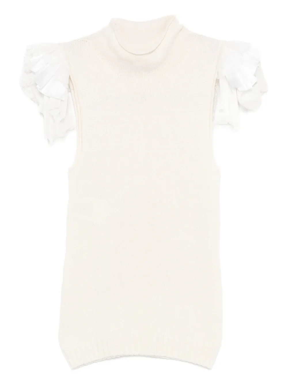 Alberta Ferretti ruffled-detail top - Neutrals