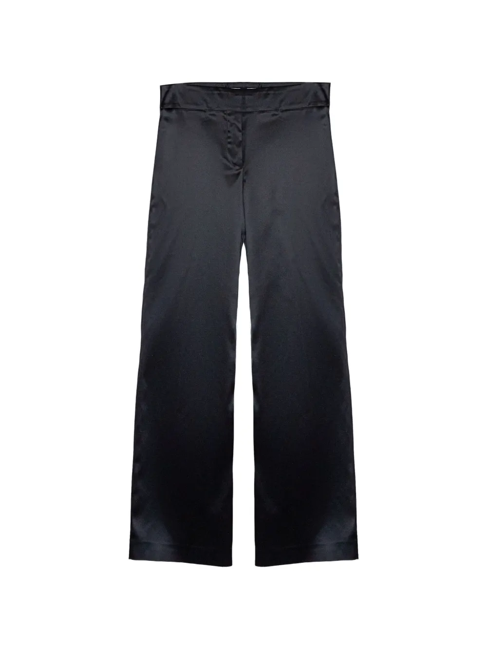 Genny satin wide palazzo pants - Nero