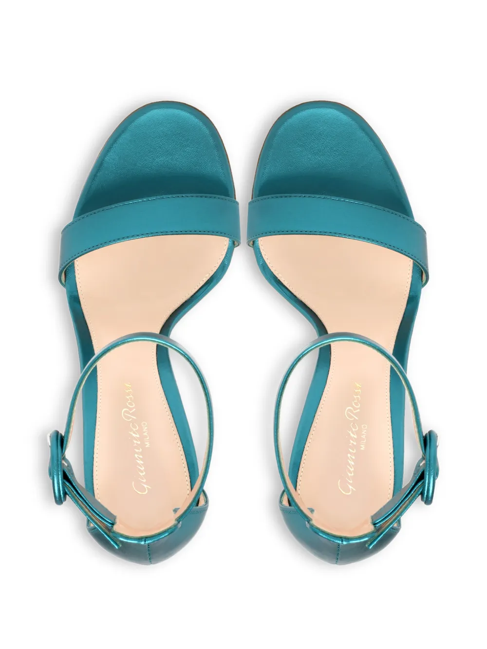 Gianvito Rossi Sandalen met enkelbandje en gespdetail Blauw