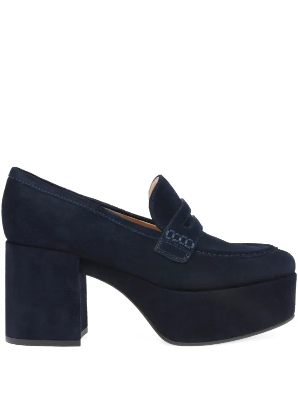Gianvito Rossi Jenna プラットフォーム ローファー | ブルー