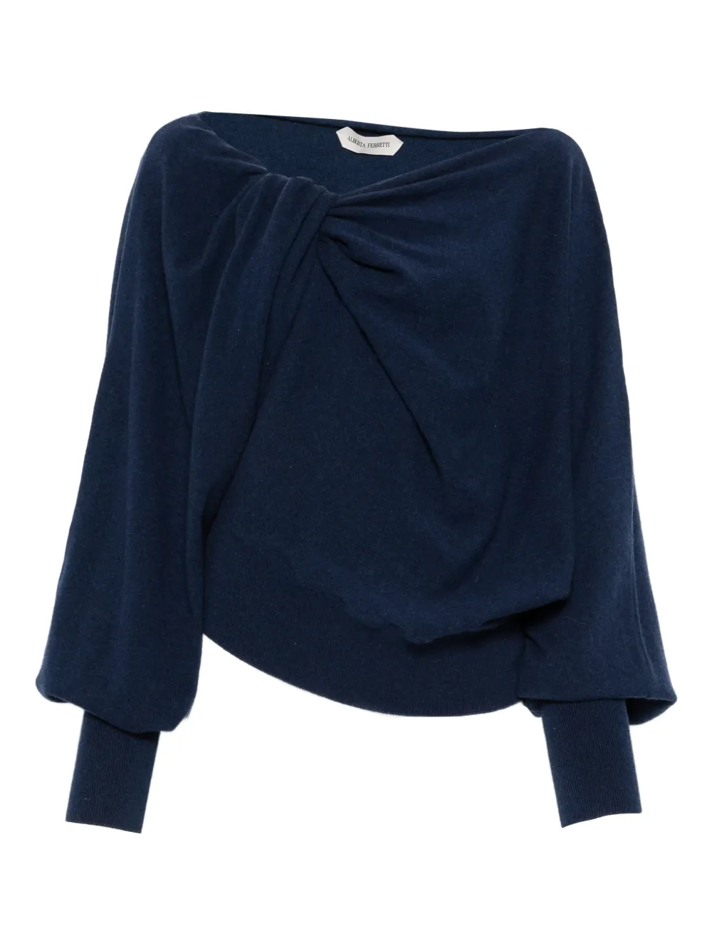 Alberta Ferretti twisted sweater - Blue