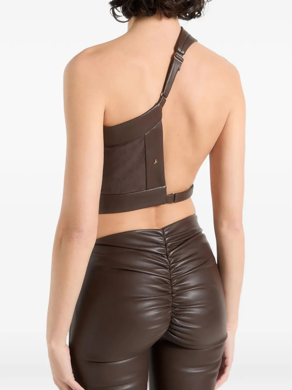 Manière De Voir Asymmetric Backless Top In Brown