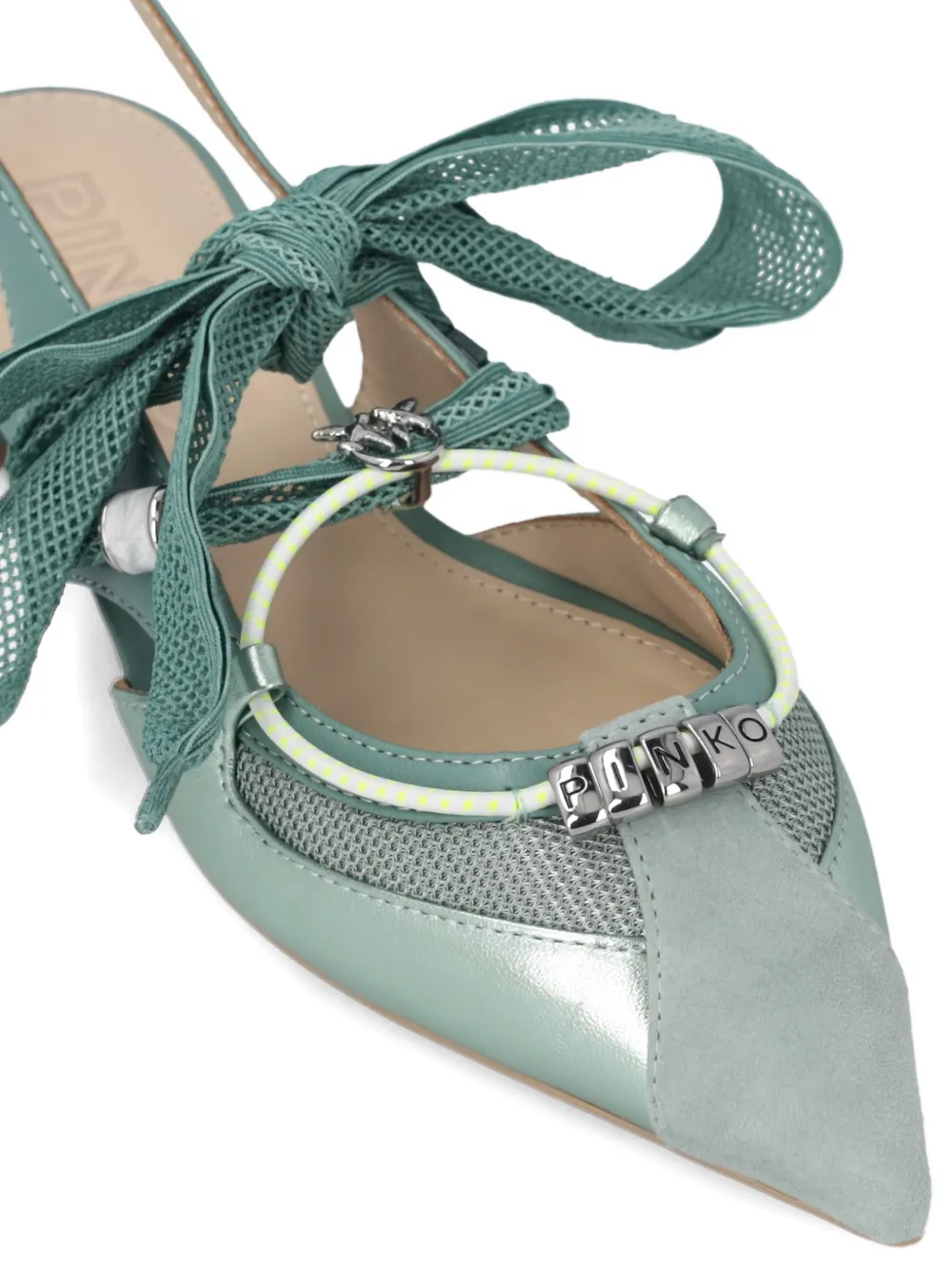 PINKO Ballerina's verfraaid met strik Groen