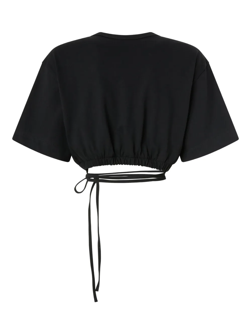PINKO Cropped T-shirt met strik Zwart