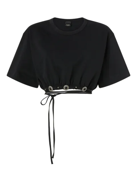 PINKO tie cropped T-shirt