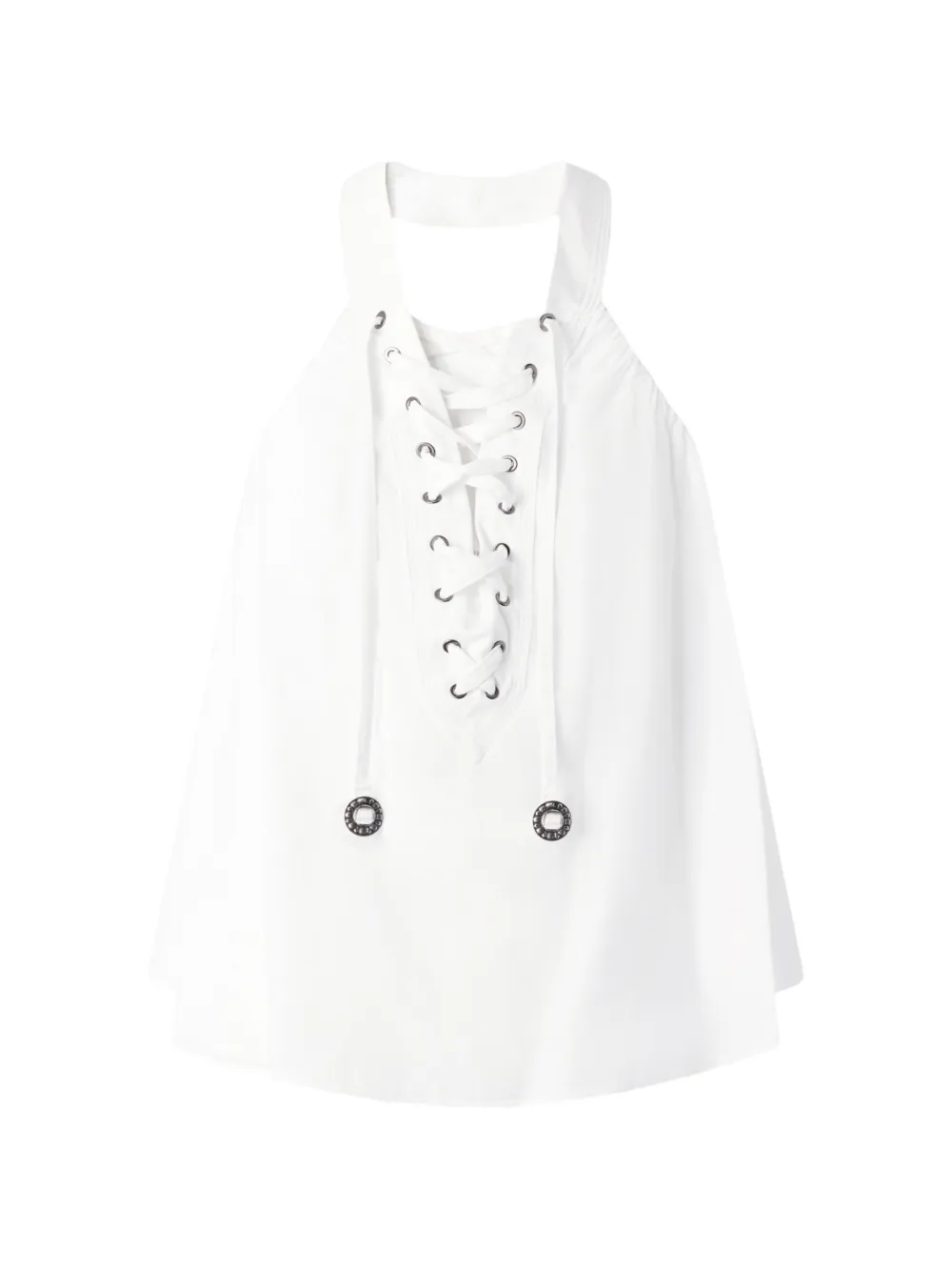 PINKO lace-detail halterneck blouse - Bianco