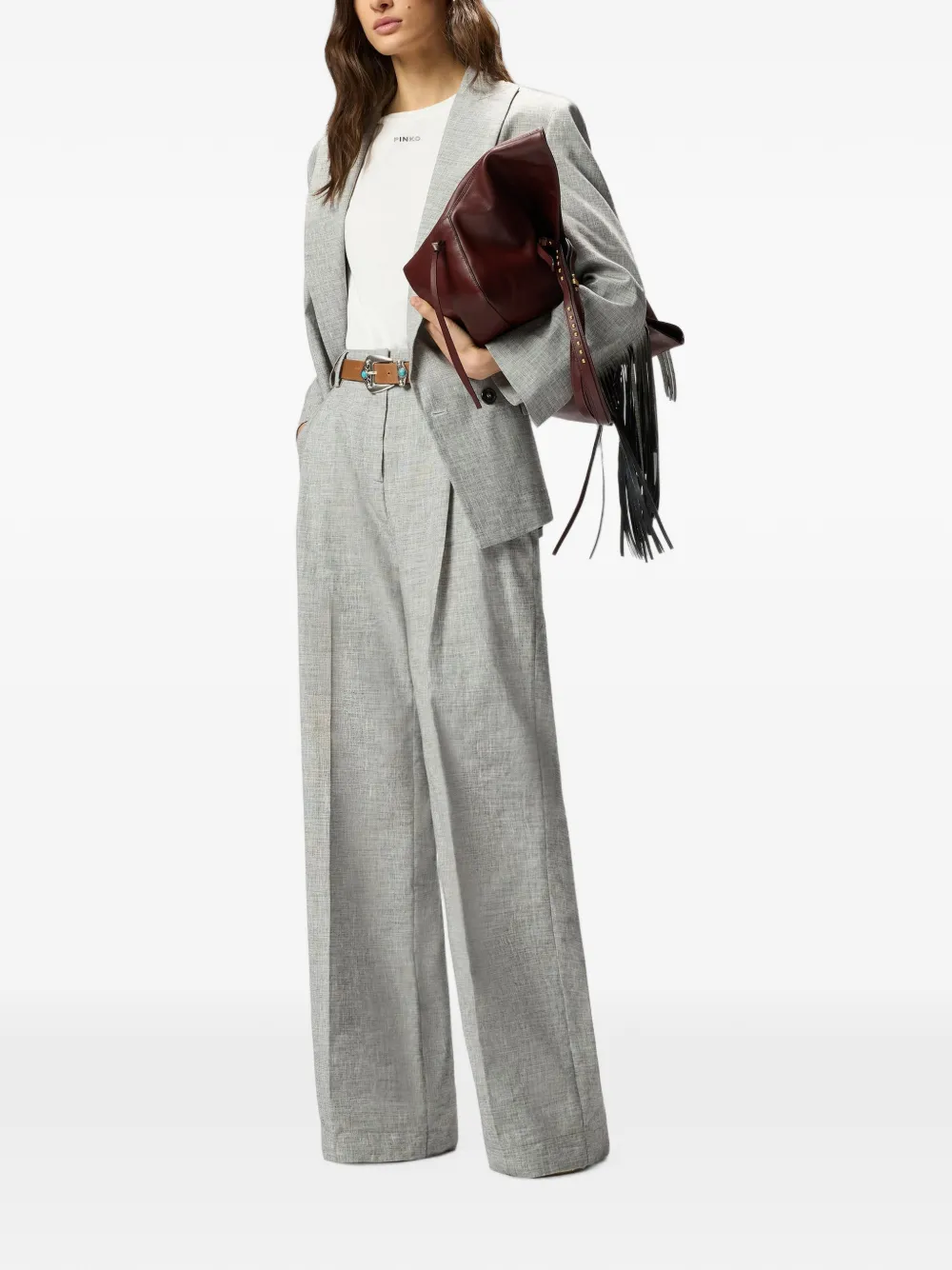 PINKO Broek met wijde pijpen Grijs