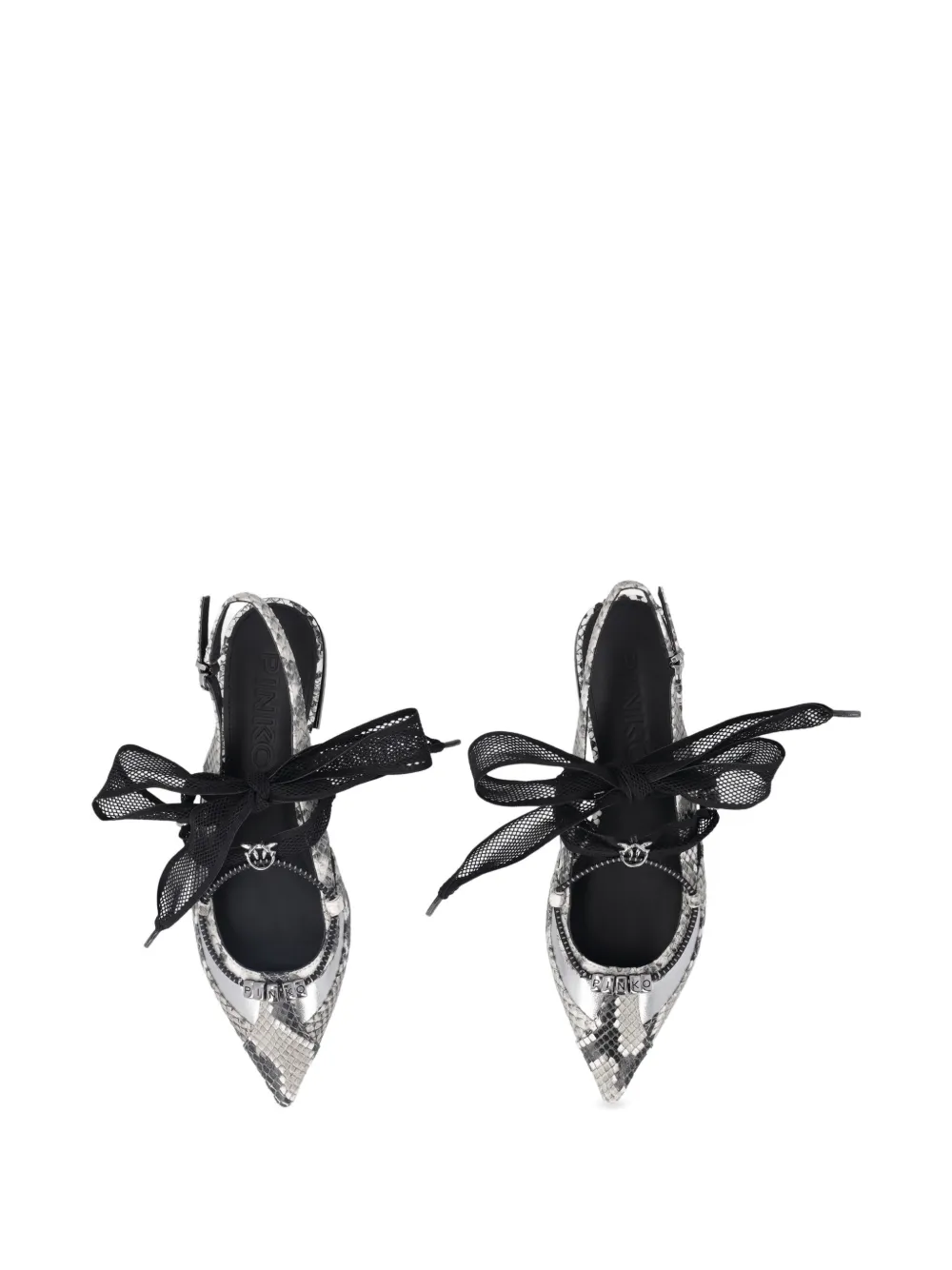 PINKO Platte pumps met slangen-effect Grijs