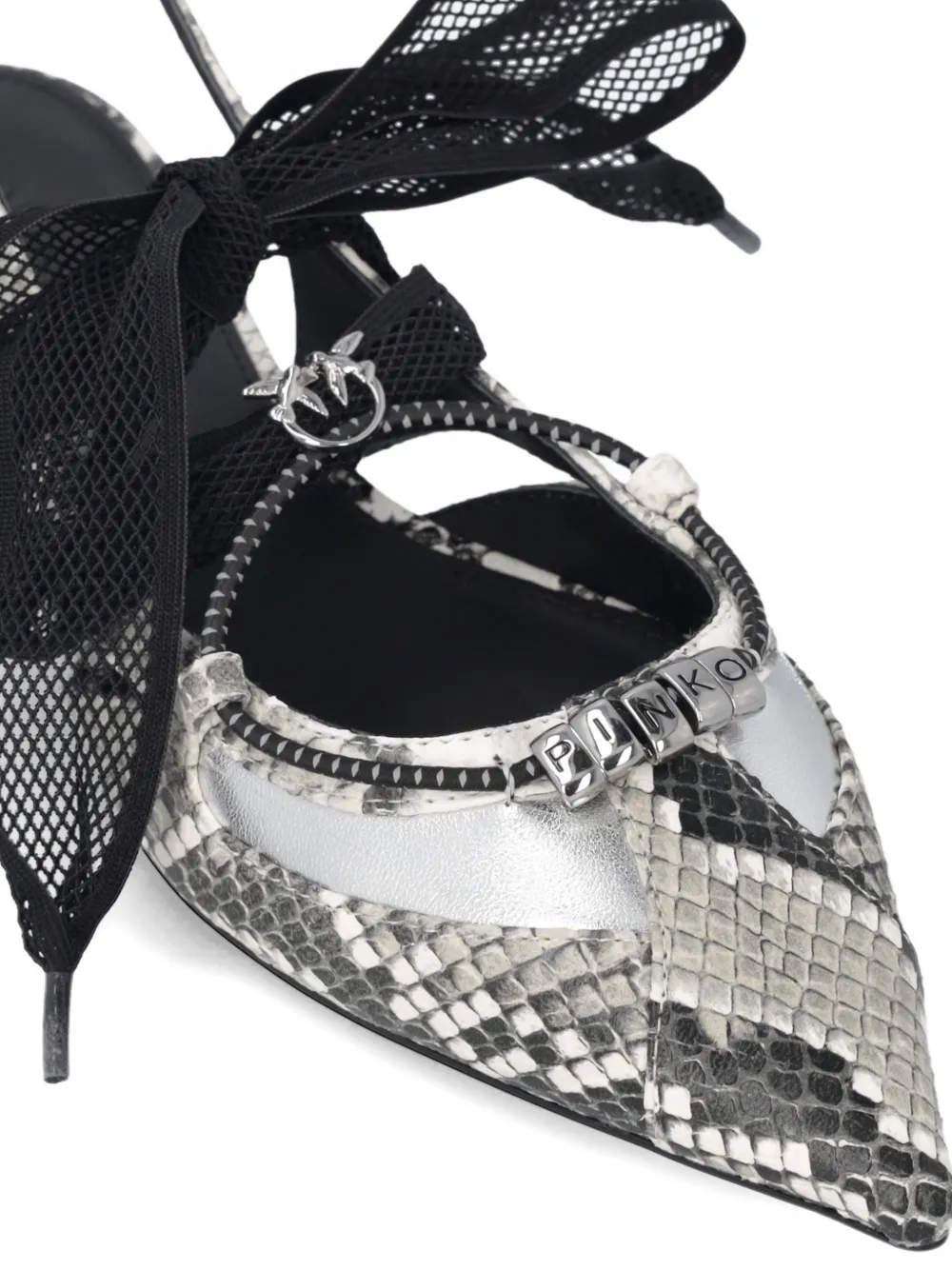 PINKO Platte pumps met slangen-effect Grijs