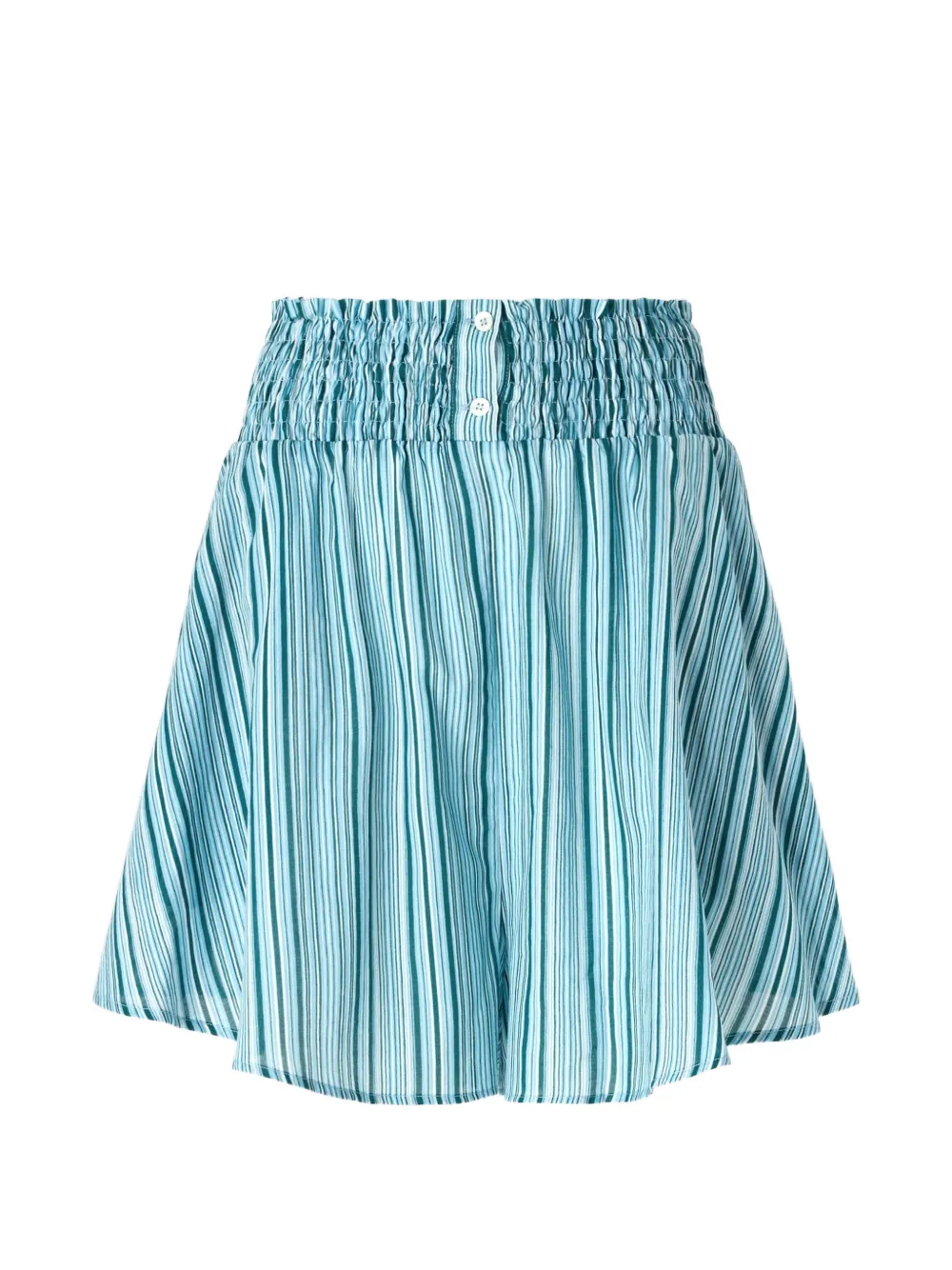 PINKO striped shirred skirt - Blu