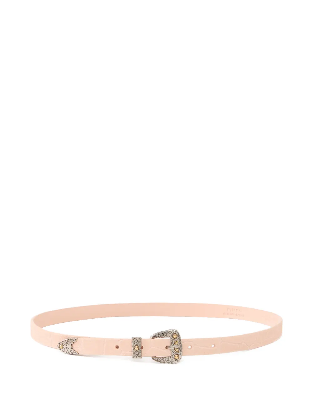 PINKO embossed buckle leather belt - Rosa