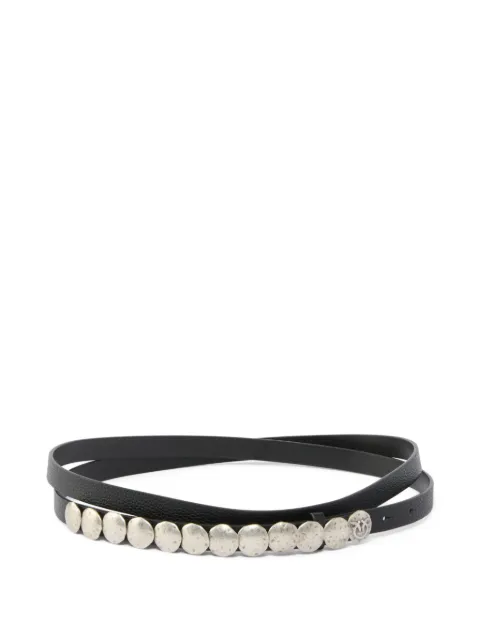 PINKO 스터드 램스킨 벨트