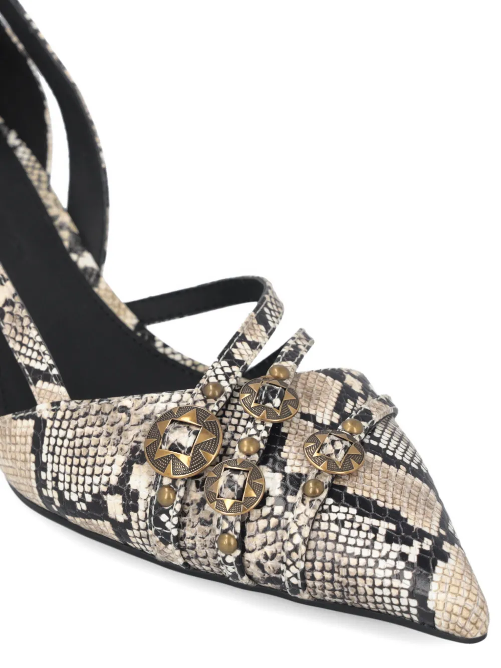 PINKO Pumps met slangenleer-effect Beige