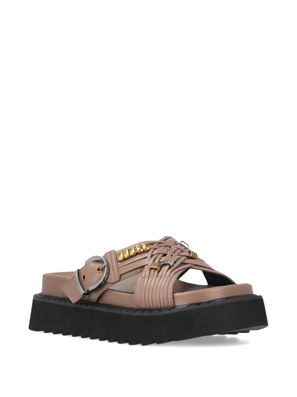PINKO Leren sandalen Beige