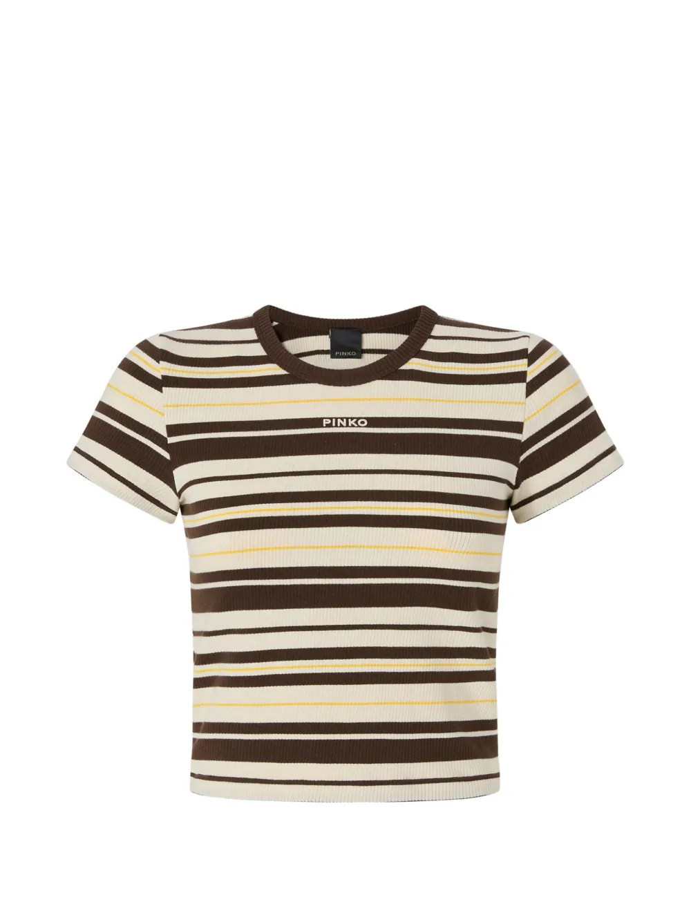 PINKO striped T-shirt - Marrone