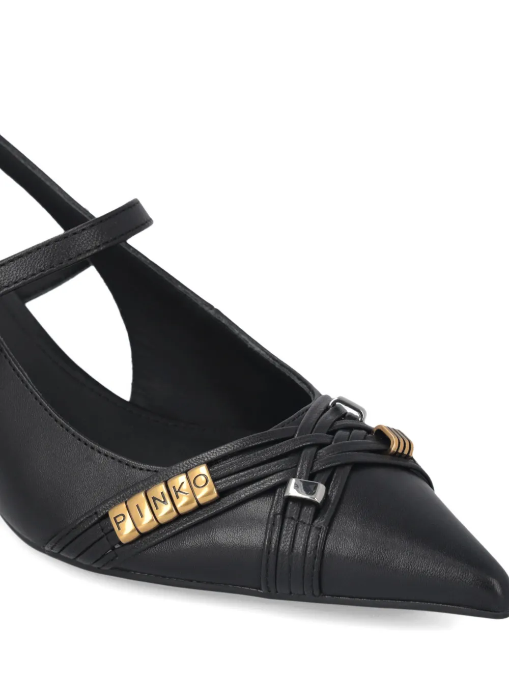 PINKO Slingback pumps met gekruist detail Zwart