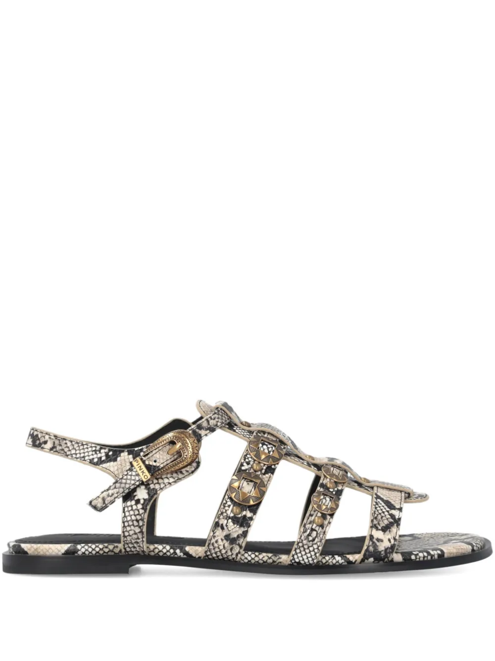 PINKO Sandalen met slangenleer-effect Beige
