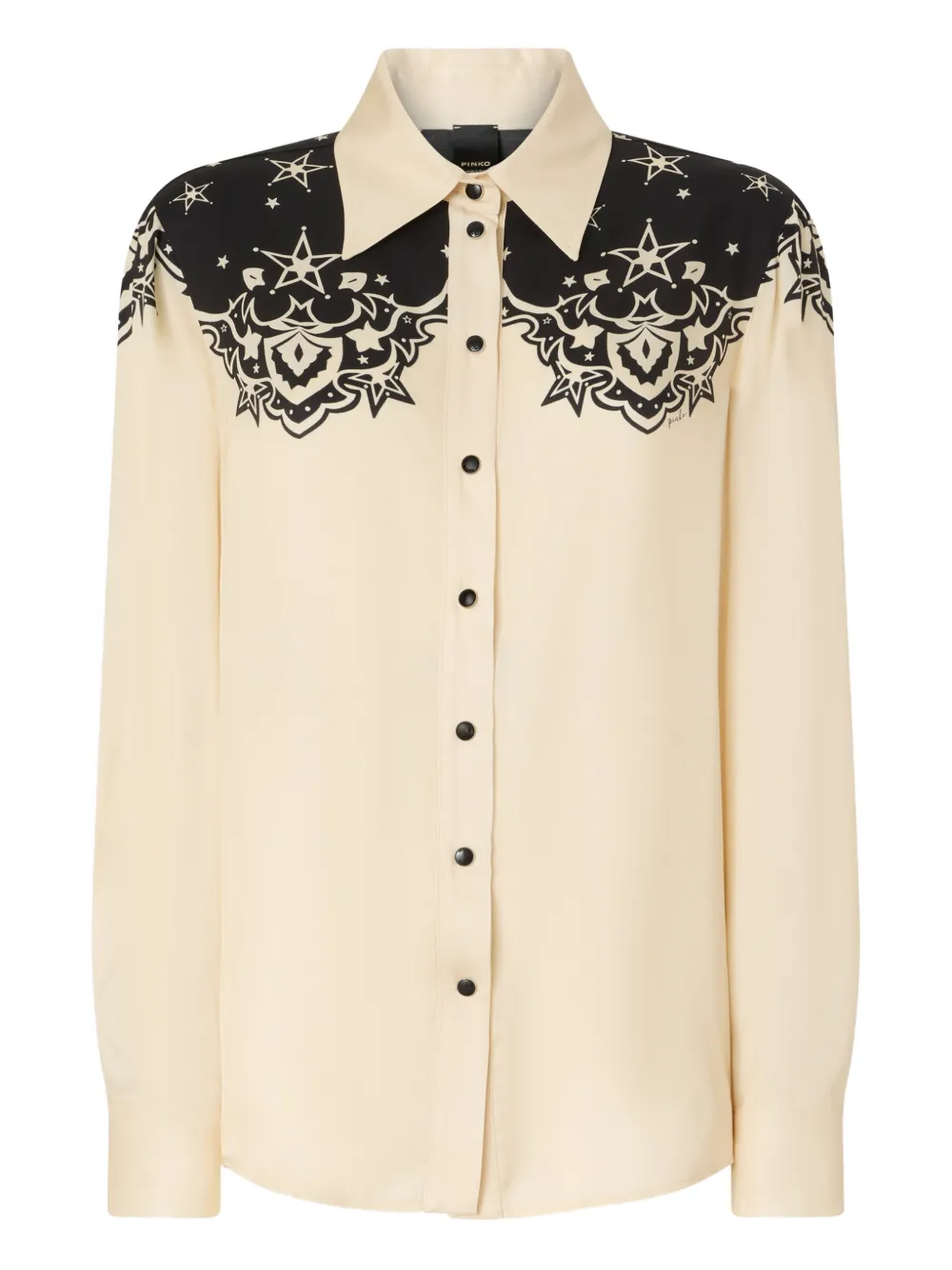 PINKO Hemd mit Stern-Print - Nude