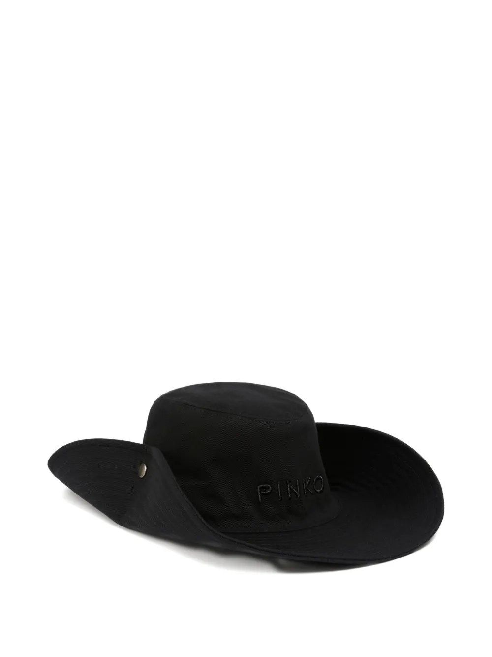 Pinko Button-detail Fedora Hat In Black