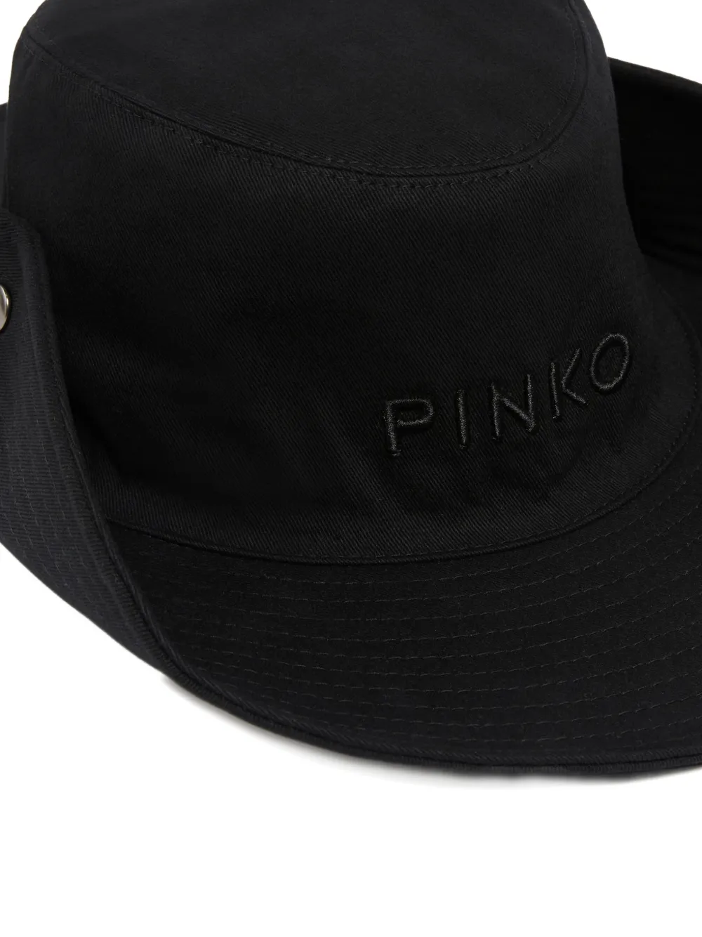 PINKO Fedora hoed met knoopdetail Zwart
