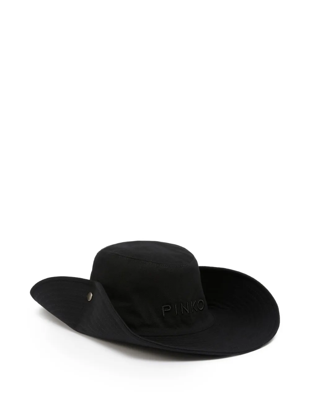 PINKO button-detail fedora hat - Nero