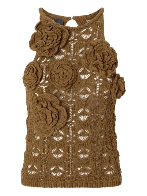 PINKO floral crochet top