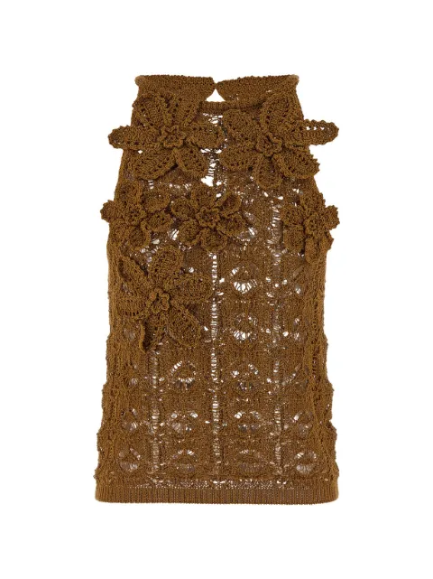 PINKO floral crochet top