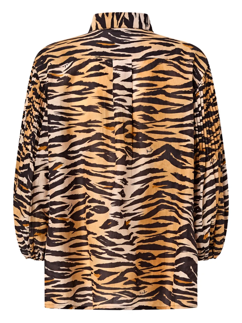  Pinko Pleated Tiger-print Top - Neutrals 