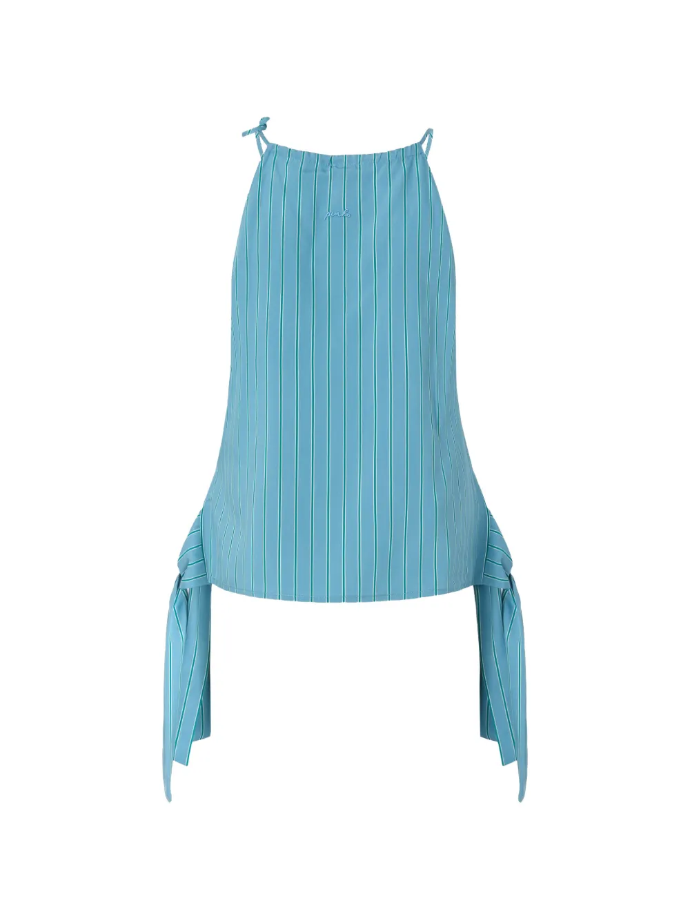  Pinko Striped Halterneck Top - Blue 