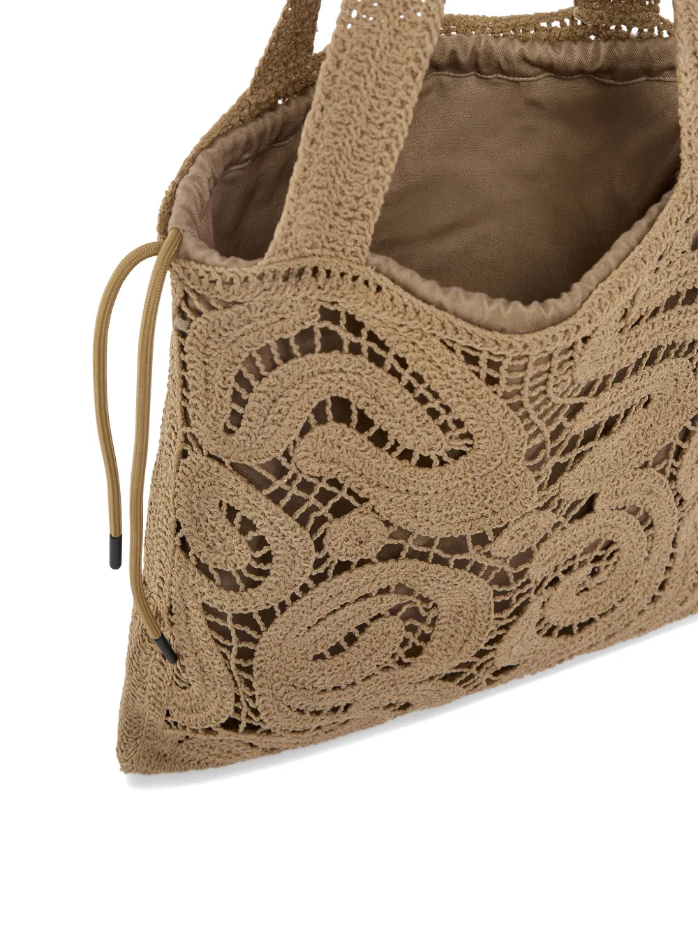 PINKO Medium gehaakte shopper Beige