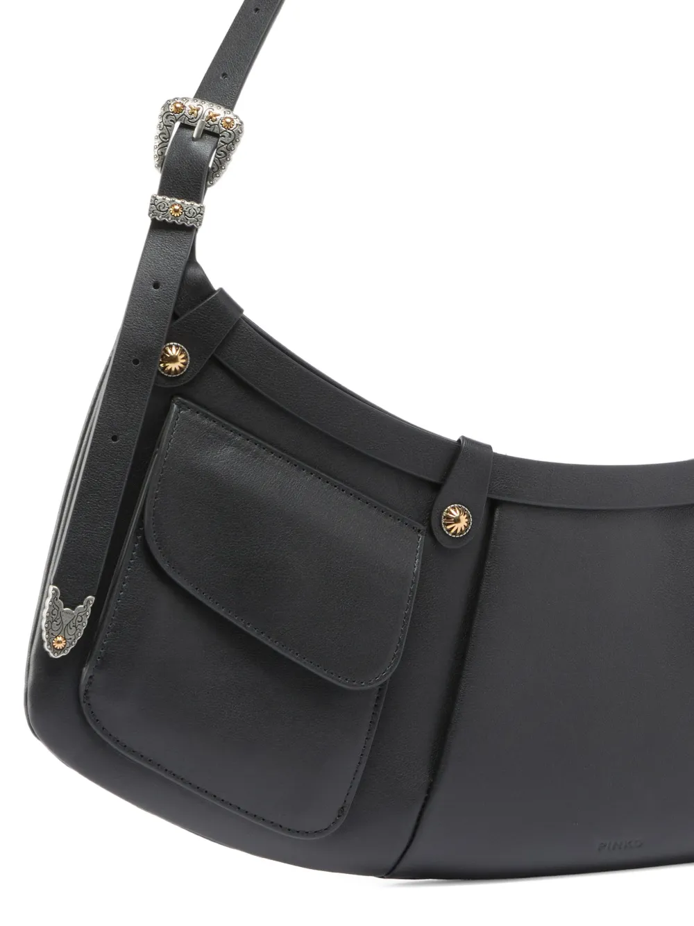 PINKO Schoudertas met studs en zak Zwart