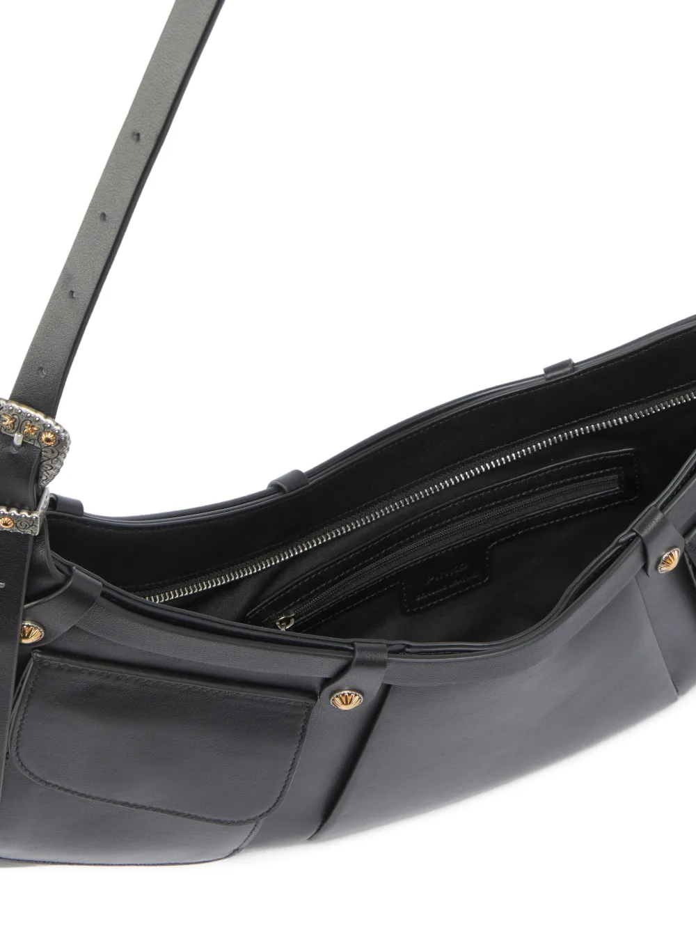 PINKO Schoudertas met studs en zak Zwart