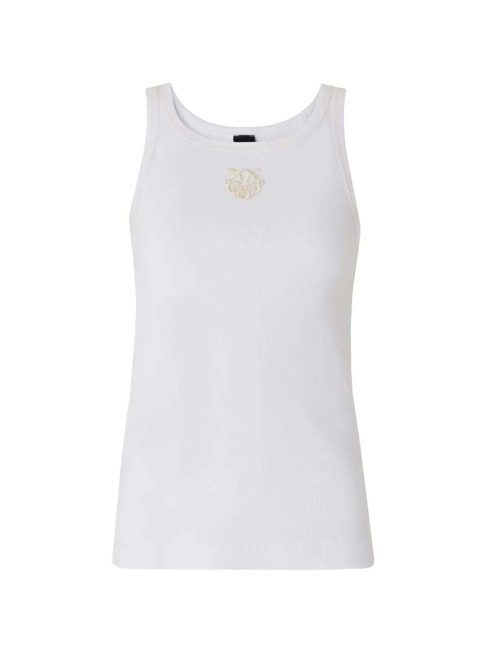 PINKO Love Birds embroidered tank top - Bianco