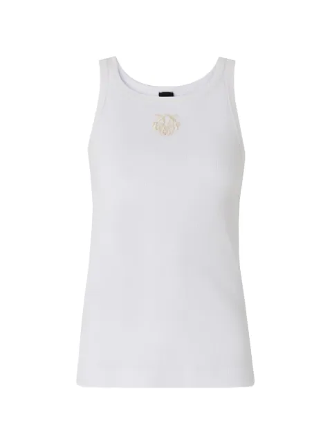 PINKO ribbed vest top with Love Birds embroidery