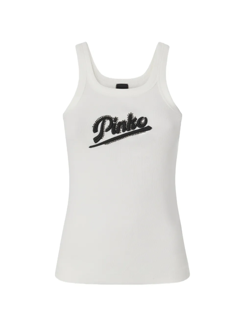 PINKO logo-embroidered tank top - Weiß