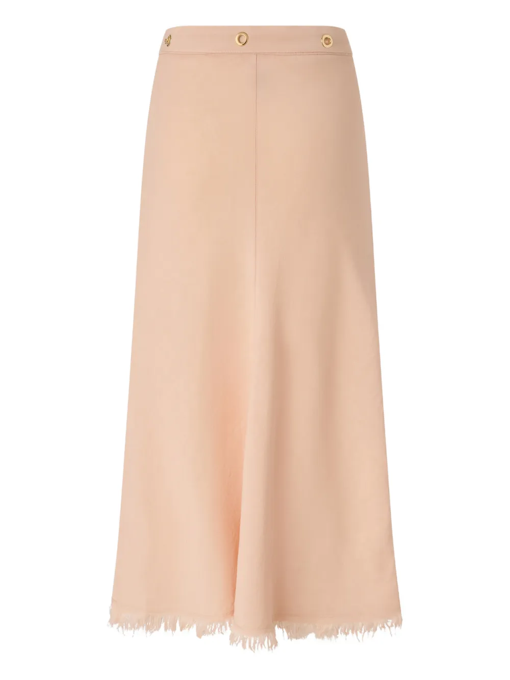 PINKO Midi-rok van linnenblend met ceintuur Roze