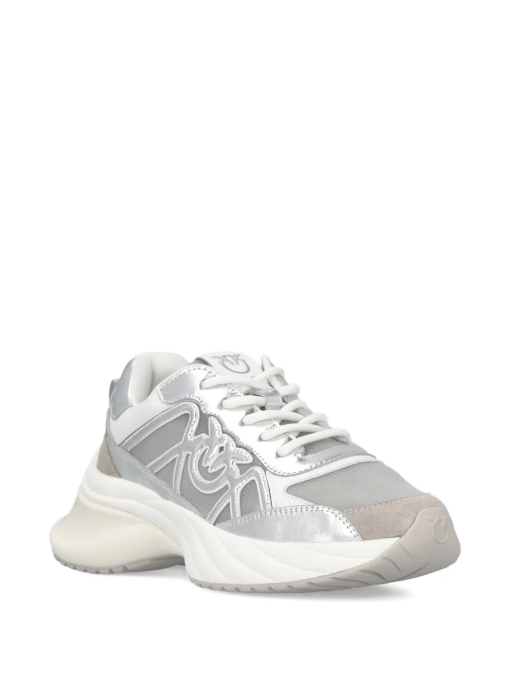 PINKO Sneakers met logo Zilver