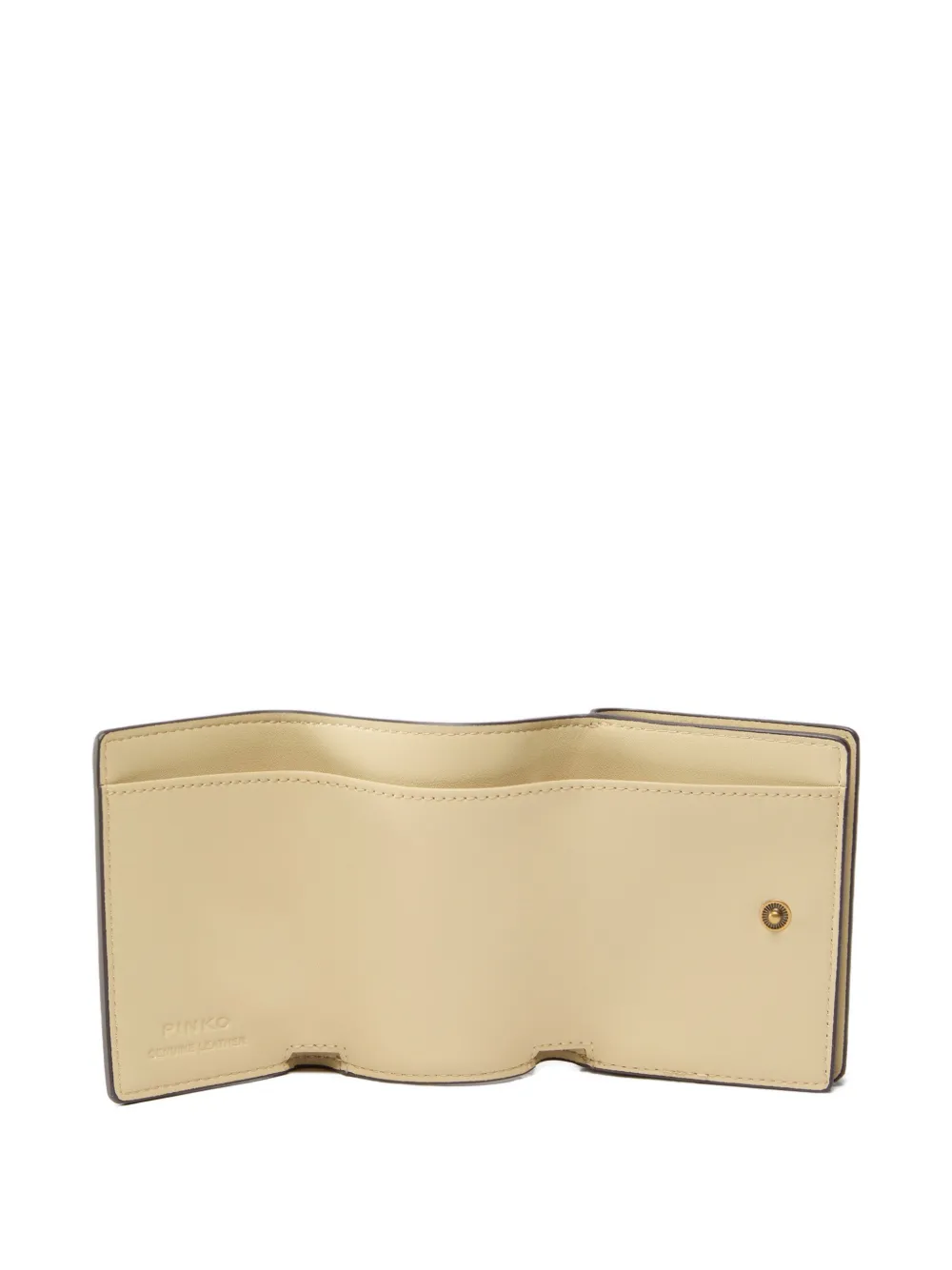 PINKO logo leather wallet - Geel