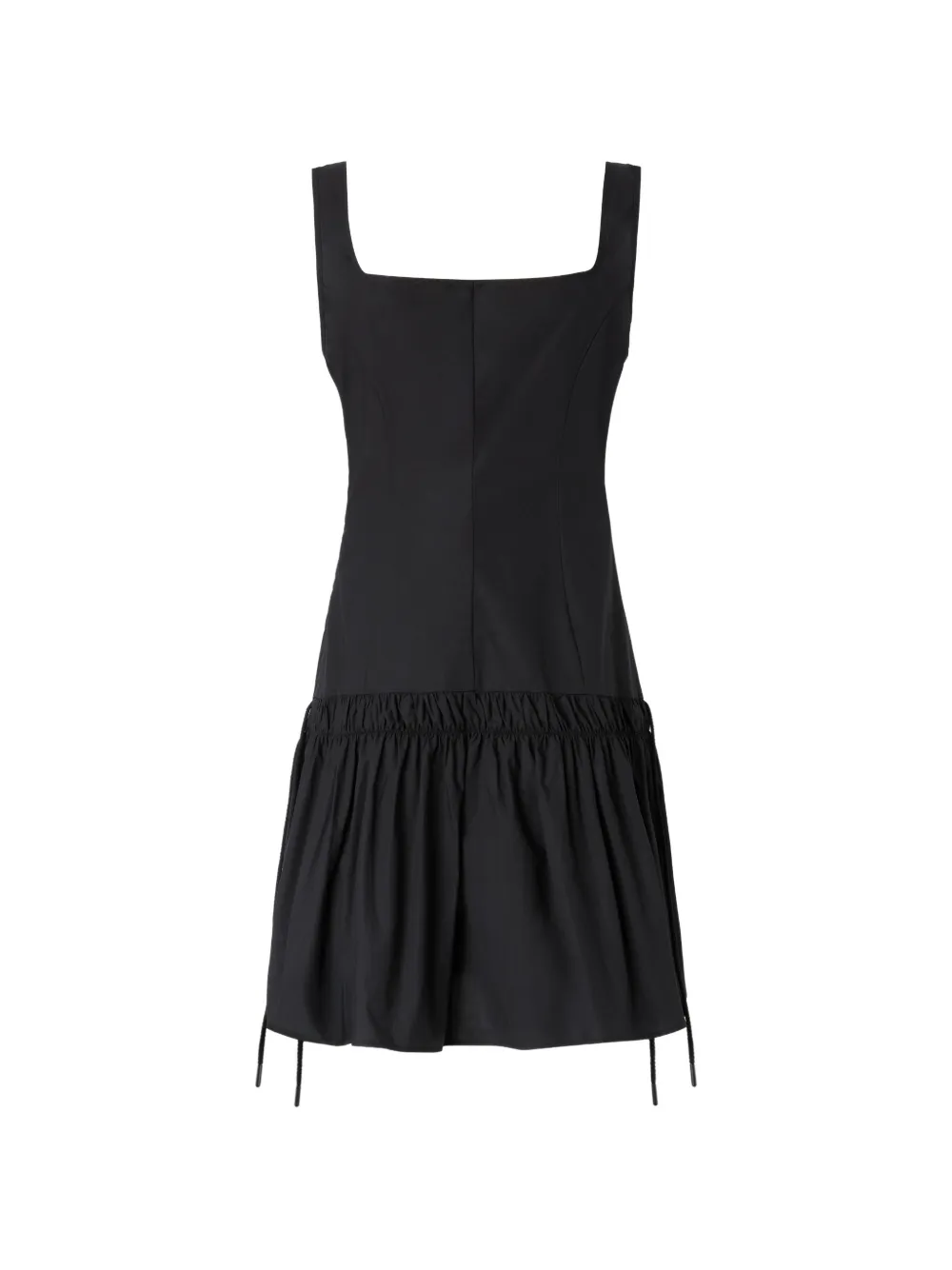 PINKO Mini-jurk met vierkante hals en ruches Zwart