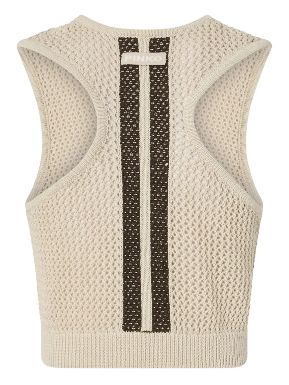  Pinko Knitted Sleeveless Top - Neutrals 