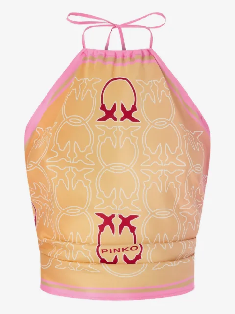 PINKO top con logo Love Birds